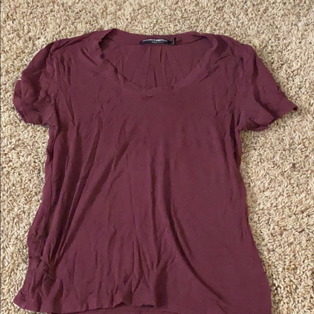 Brandy Melville Maroon T-Shirt